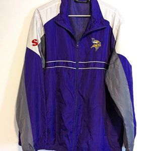 Vintage Men's Dunbrooke Minnesota Vikings Windbreaker Jacket Size XL